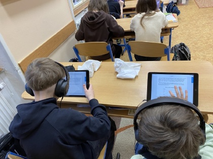 Digitální kompetence při angličtině v V. D - progress